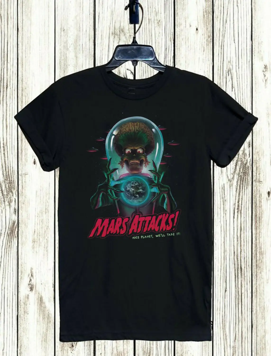 

Mars Attack T-shirt S-3XL Unisex Free Sending Movie Retro Cult Comedy SCI-FI