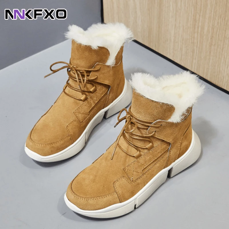 

Женские зимние ботинки, уличные спортивные кроссовки для женщин, походные ботинки, водонепроницаемые, с плюшевой подкладкой, треккинговые ...