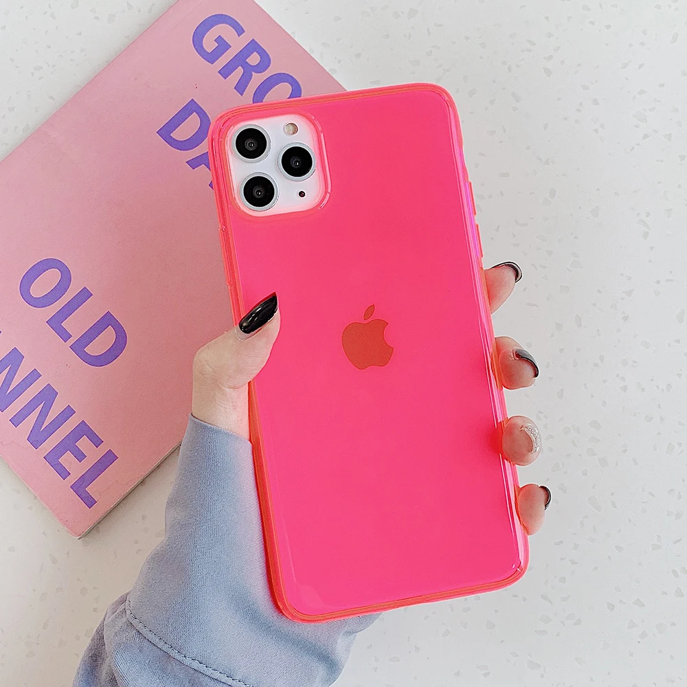 Модный милый неоновый чехол для телефона Samsung A50 A70 A51 A71 S20 S9 S10 Plus Note 10 мягкие чехлы