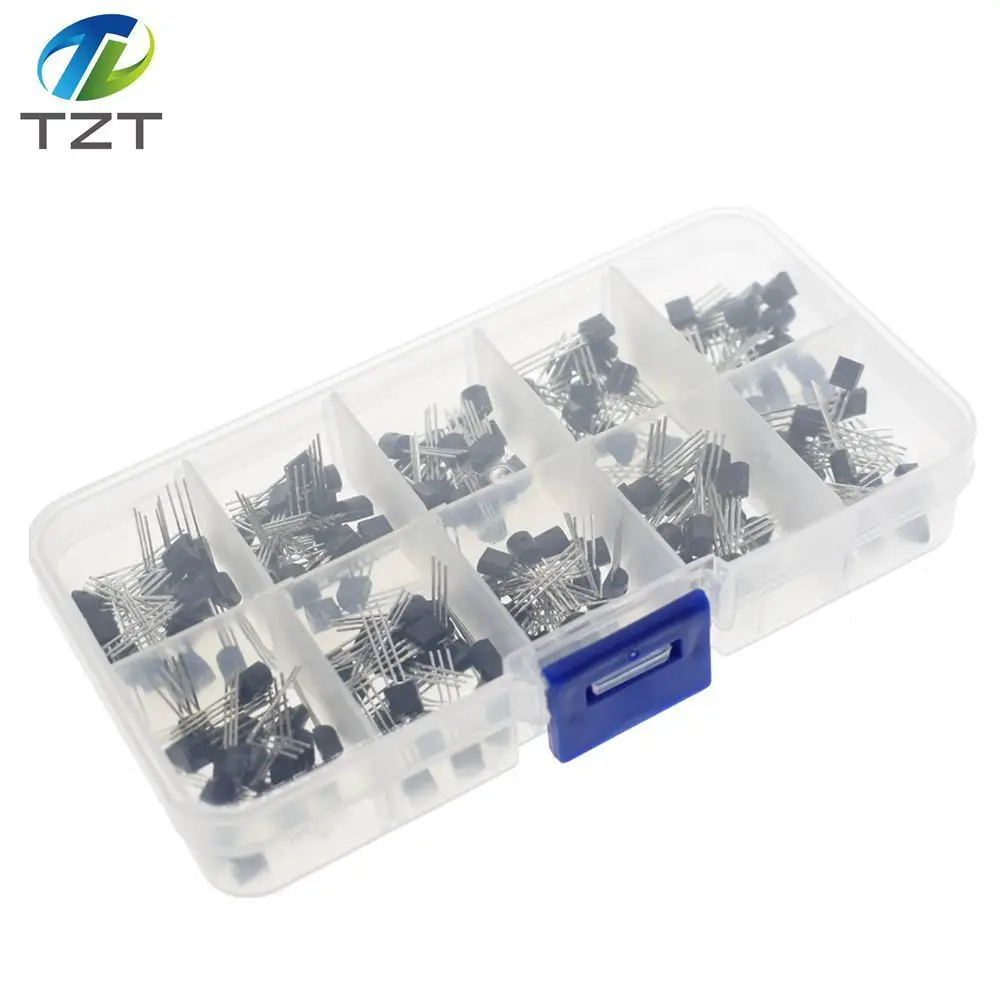 BC337 BC327 2N2222 2N2907 2N3904 2N3906 S8050 S8550 A1015 C1815 транзисторный набор 10 Значение 200 шт., коробка транзисторов пакет