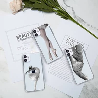 dance ballet girl shoes phone case transparent for iphone 6 7 8 11 12 s mini pro x xs xr max plus