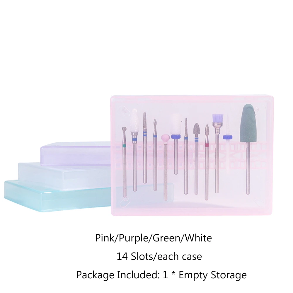 1 комплект квадратный фрез для маникюра/педикюра ящик хранения Пустой Дисплей