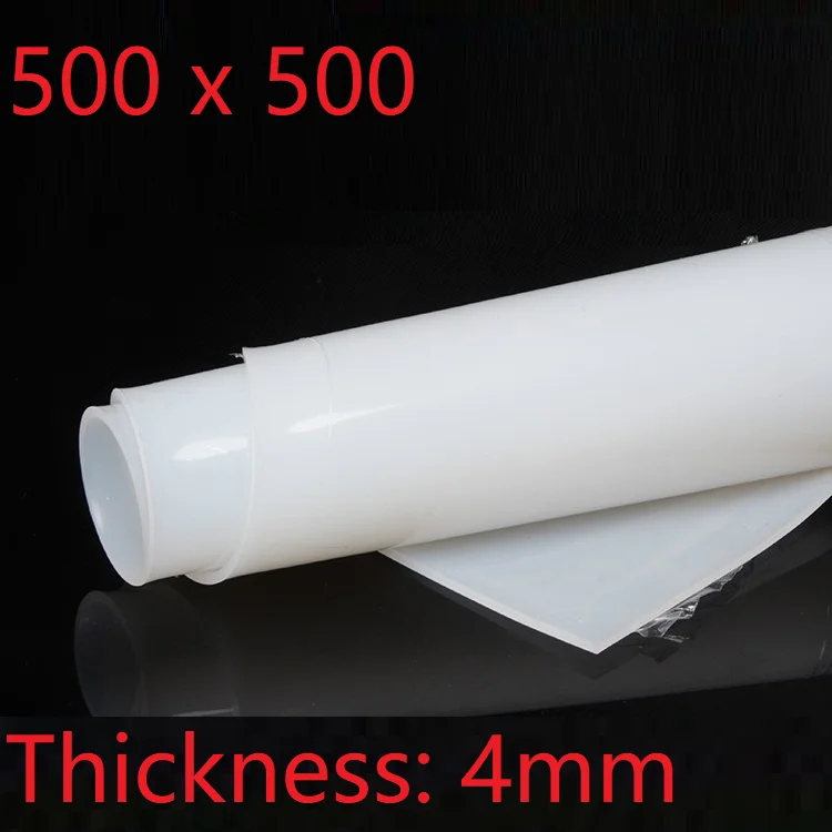 Лист силиконовый плоский толщиной 4 мм ширина 500x500 термостойкий | Обустройство