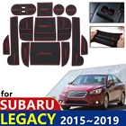 Противоскользящий резиновый коврик для подстаканника, дверной коврик с желобом для Subaru Legacy 2015, 2016, 2017, 2018, 2019, аксессуары, коврик для телефона