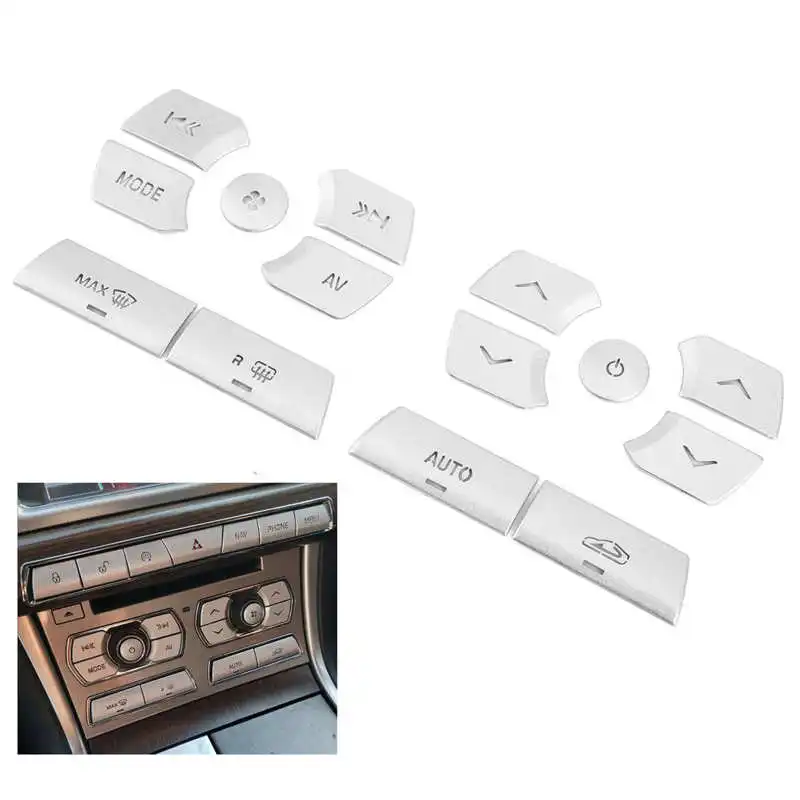 

14Pcs Air Condition Button Cover Trim AC Control Stickers Fit for Jaguar XF 2012-2015