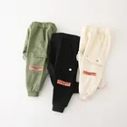 Брюки-карго для мальчиков; Новинка 2022 года; Сезон весна-осень; Детские хлопковые повседневные брюки с большими карманами; От 2 до 7 лет