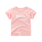 2020 г. Летняя модная футболка с надписью детские розовые и зеленые футболки с короткими рукавами для девочек, хлопковые топы для маленьких детей, одежда для девочек От 2 до 10 лет