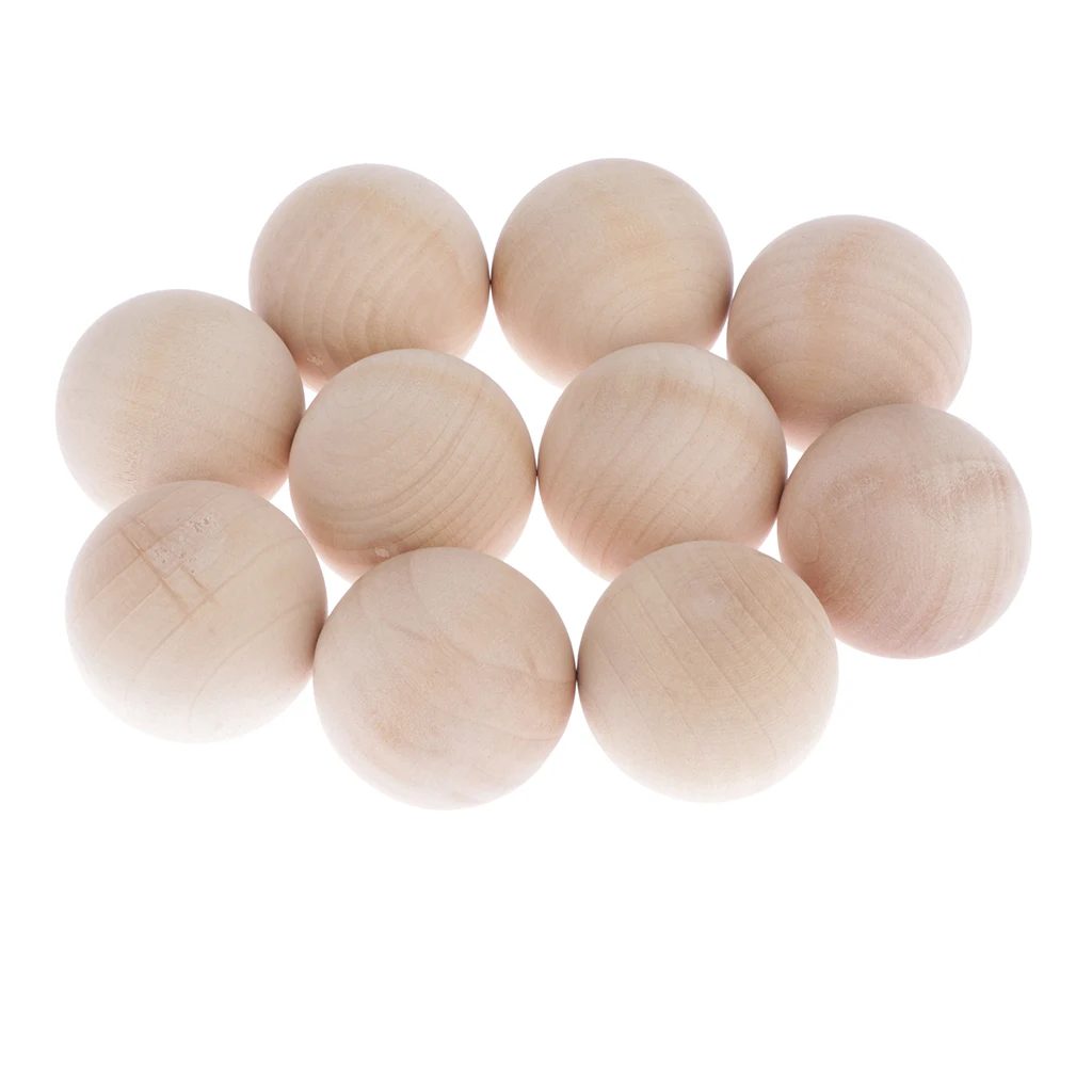 

Wood Round Balls, 4cm Unfinished Wood Balls for Crafts - Bag of 10