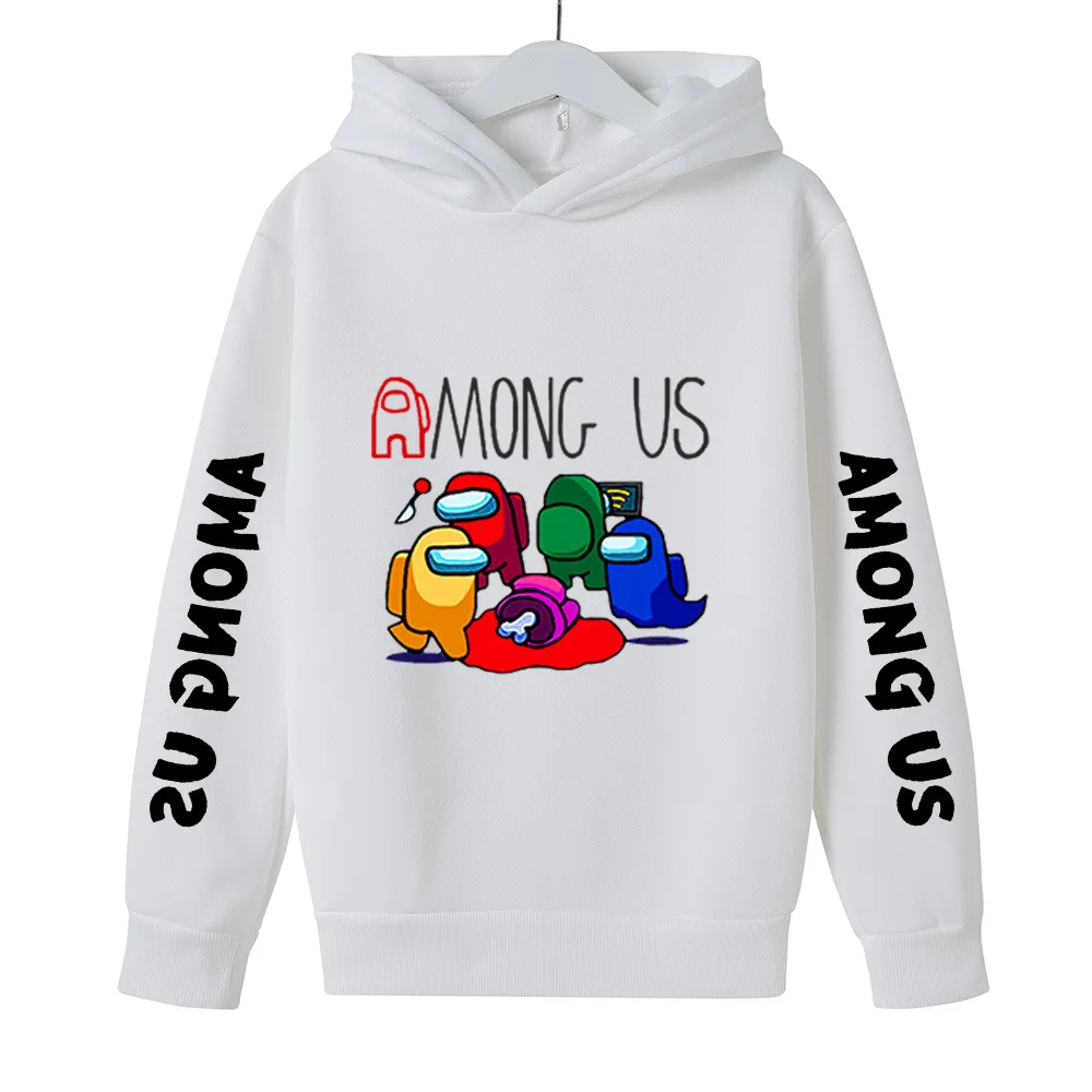 

2022Spring Autumn Boys Top Long Sleeve Clothes Children Boy Girl Print Hoodie Cartoon Child Among Us Fashion Sweatshirt Pullover