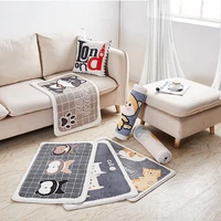 cartoon bath mat flocking anti slip doormat absorb water floor mat carpet shiba inu corgi dog kitchen bedroom rug tatami tapete