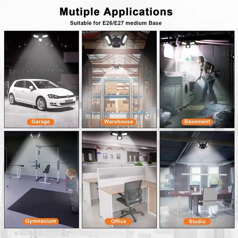 

Sensor Led Garage Light Lamps Industrial for The Garage Workshop Warehouse Garage Lighting High Bay Light for Garage Accessories