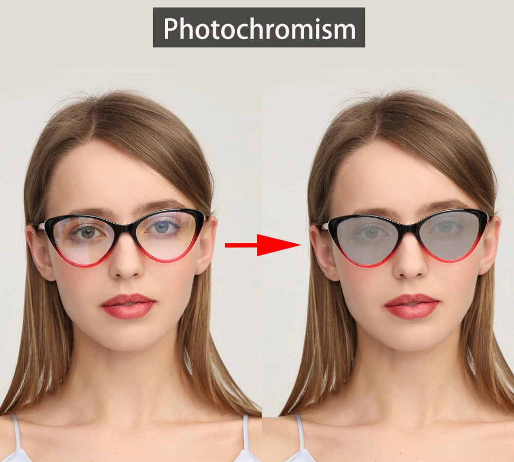 1,56 1,61, индекс 1,67, асферические фотохромные очки с одним видением, линзы для близорукости, очки для чтения, Пресбиопия, серый, коричневый