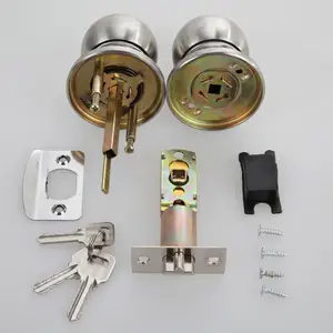 Круглая ручка для дверей дверная ручка замок из нержавеющей стали входной проход дверной замок с ключом для дома, отеля, спальни, гостиной, ванной