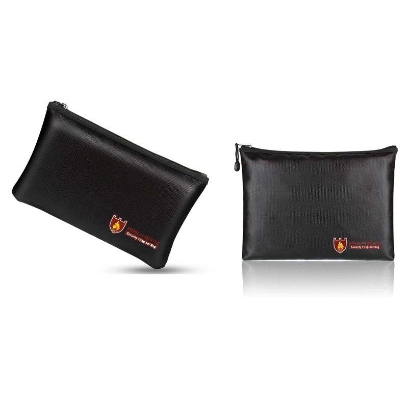 2 шт огнеупорные сумки для документов А4 Размер водонепроницаемый и огнеупорный