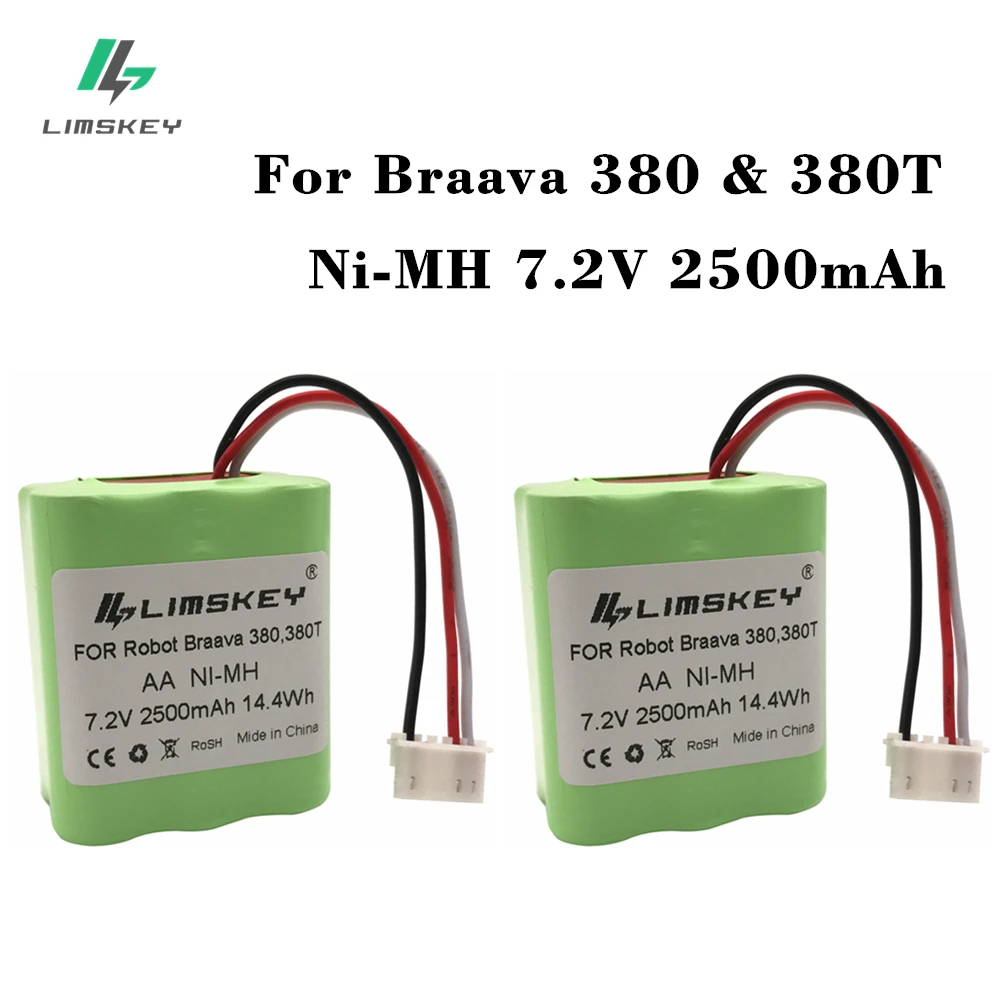 2 шт. запасные батарейки 7 в 2500 мАч для iRobot Mint 5200 5200B 5200C Braava 380t | Игрушки и хобби