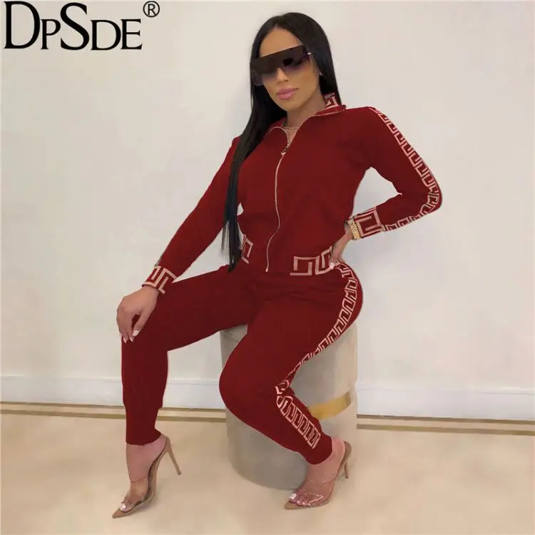 Спортивный комплект DPSDE из двух предметов для женщин повседневный эластичный Топ