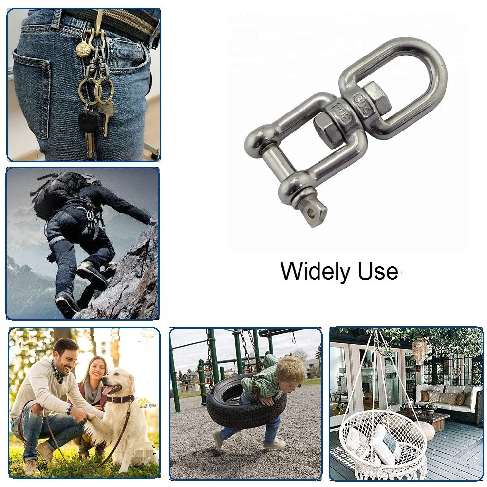 5 шт. Нержавеющая сталь 304 челюсти и глаз якорь поворотный разъем тяжелой