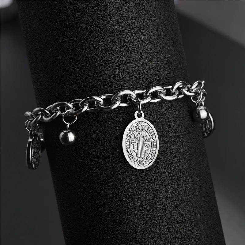 ELSEMODE женский браслет подвеска из нержавеющей стали для мужчин и женщин мужские