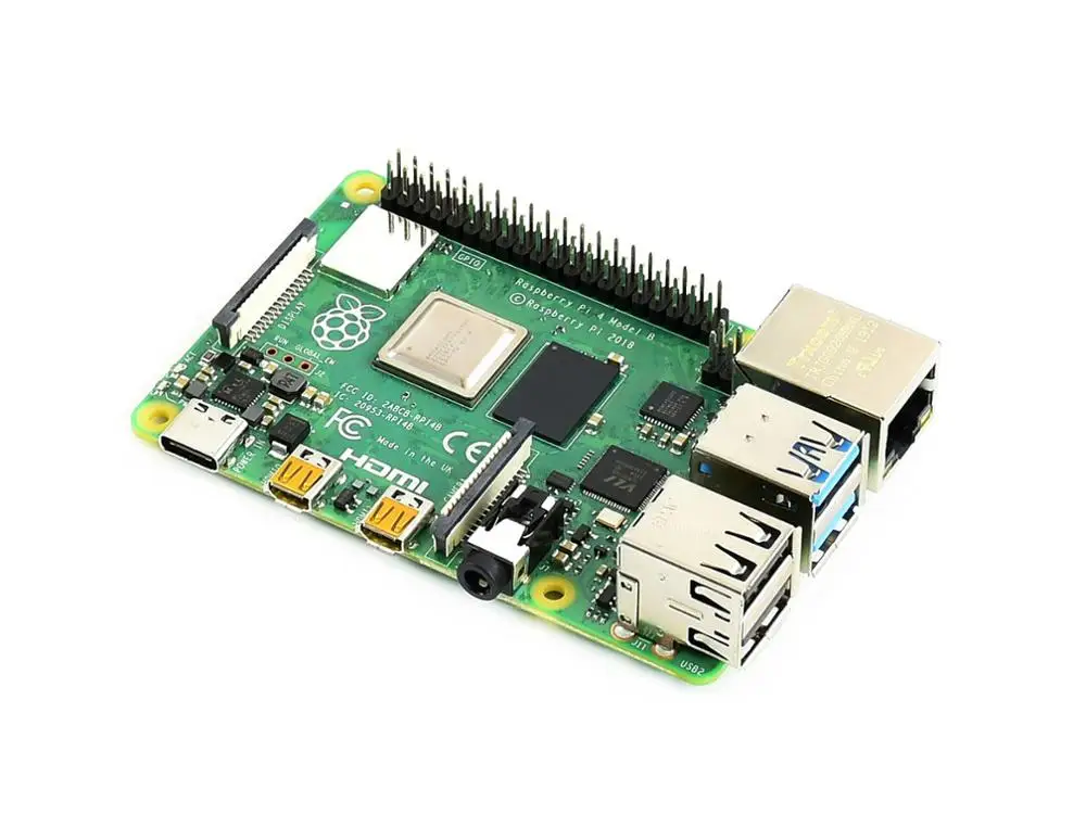 Оригинальный Raspberry Pi 4 Модель B 2 Гб ОЗУ 64 бит 1 5 ГГц четырехъядерный гигабитный