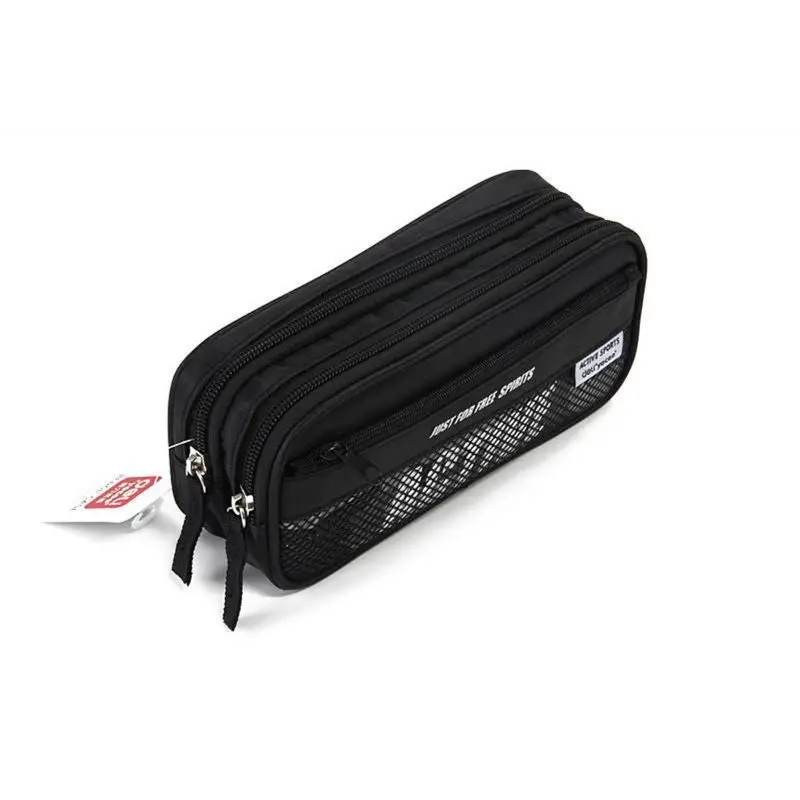 New High Quality Large Capacity Multifunctional Canvas Pencil Cases Big Leather Pen Bags Box for Boys Girls School Stationery | Канцтовары