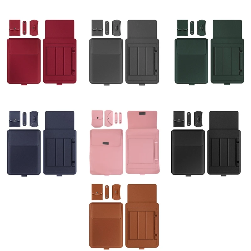 

67JA Fashionable Laptop Bag Portable Briefcase Stand Computer Sleeve Case Holder 11in- 15.6 inch PU PC Handbag Cover