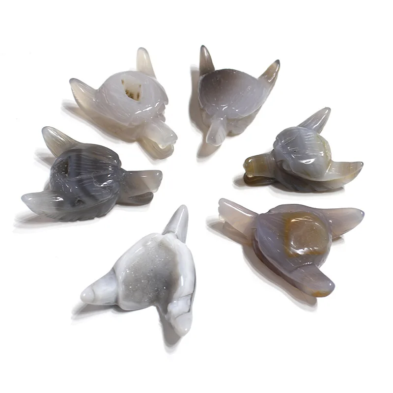 

1 шт. ручная резьба, натуральный агат, кристалл geode, голова волка, ремесла