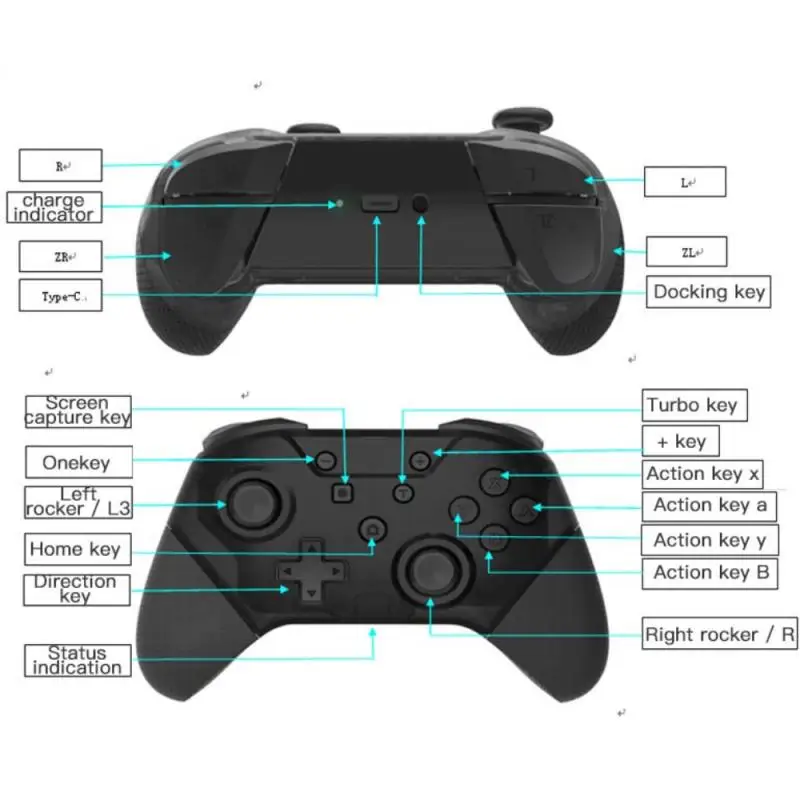 Беспроводной Bluetooth-геймпад для Nintendo Switch Pro консоль с двойным мотором 3D джойстик