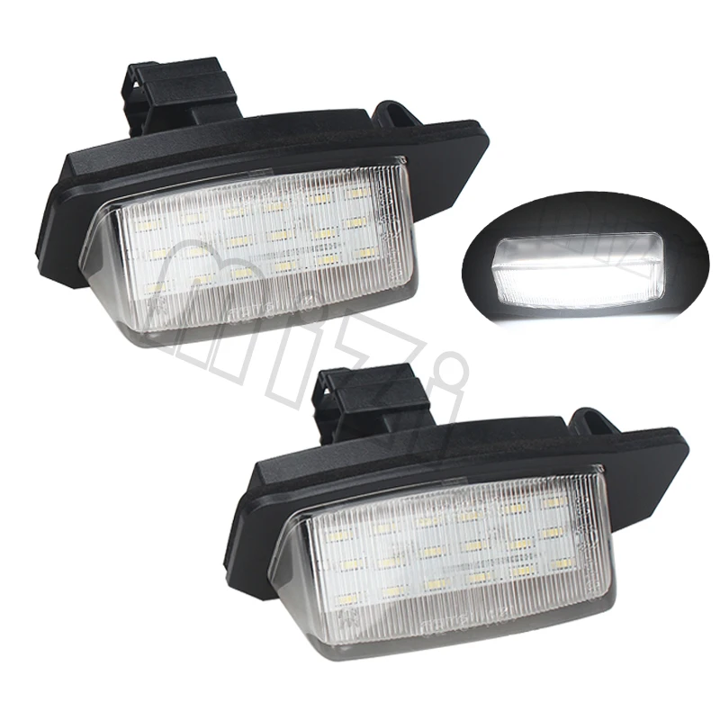 2x Светодиодный фонарь для номерного знака 18 светодиодный для Mitsubishi OUTLANDER 11/2006-8/2009/OUTLANDER XL(CW) 2006-2012 автомобильные аксессуары