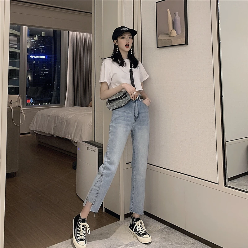 Женские джинсовые брюки BW0051 модные повседневные джинсы весна-лето 2019 | Женская