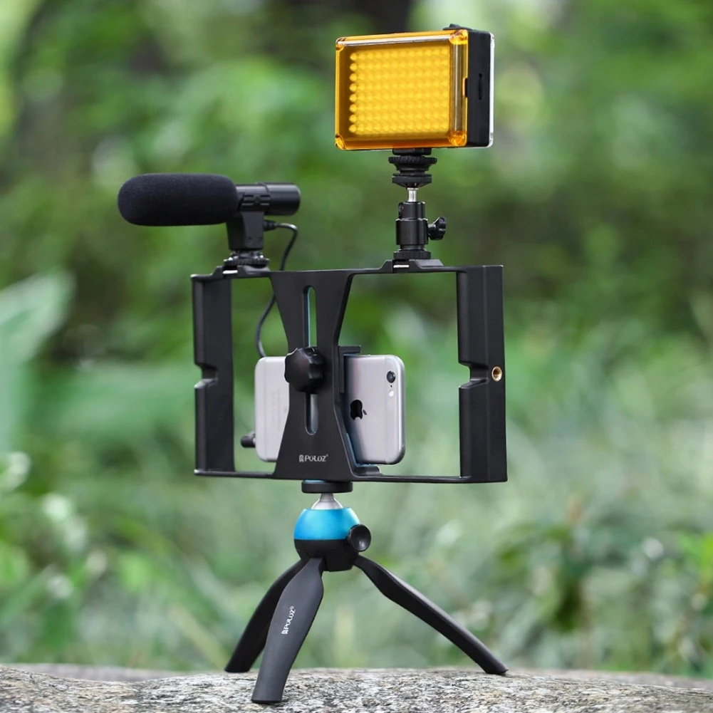 PULUZ смартфон Vlogging Rig набор профессиональный комплект светодиодный светильник