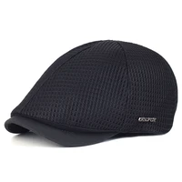 new summer mens hats breathable mesh newsboy caps outdoor gorro hombre boina golf hat fashion casual solid flat cap women