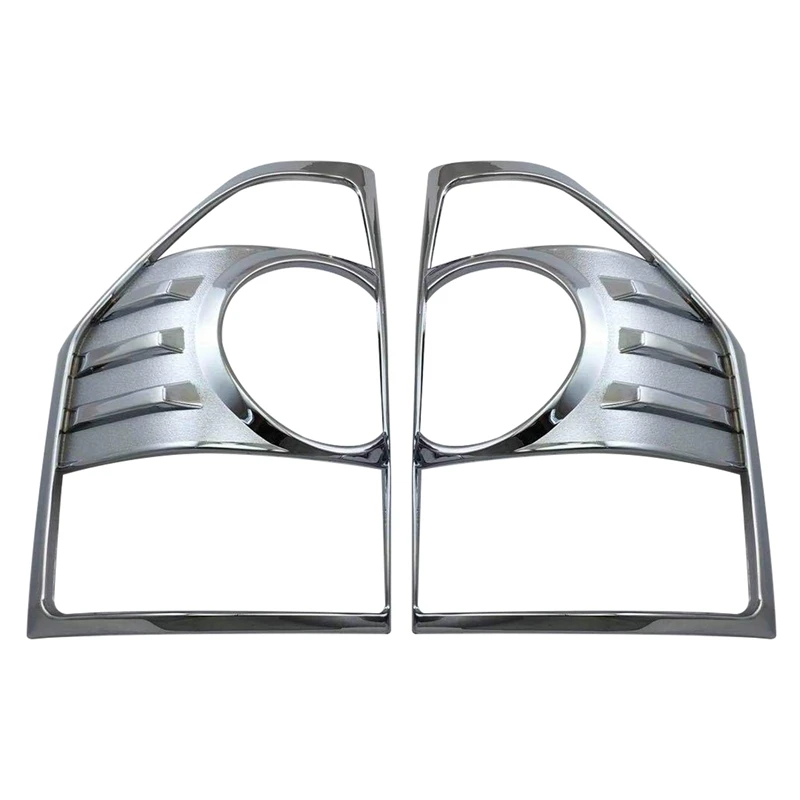 

Pair Chrome Tail Lamp Cover for MONTERO Rear Light Decoration for Pajero V73 V75 V77 Warning Lights Frame
