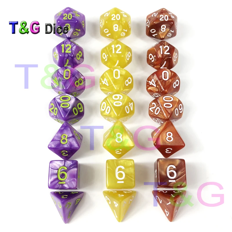 Фирменная Новинка игральные кости DnD с эффект мраморной поверхности D4 D6 D8 D10 % D12 D20