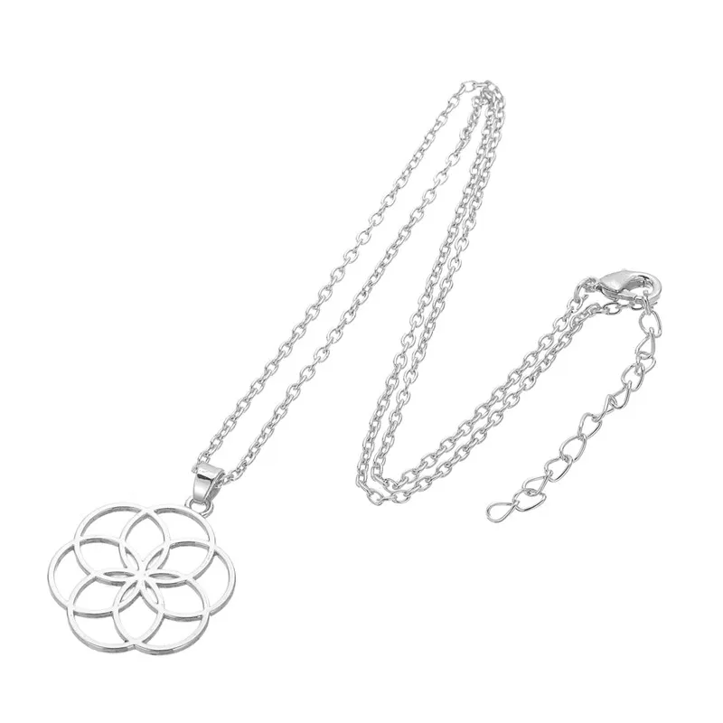 Ожерелье цепочка Skyrim с изображением семени и цветка жизни колье священной