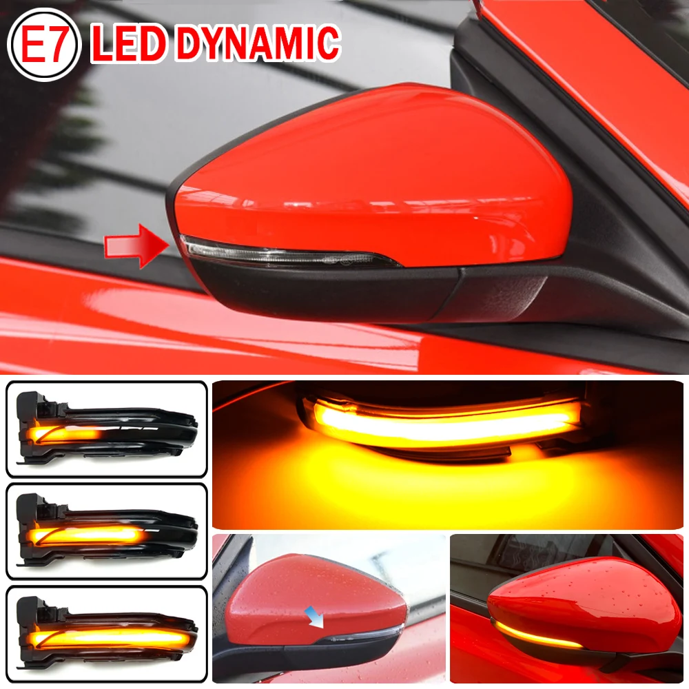 

2pcs/lot LHD For Ford Focus 4 MK4 2019 2020 LED Dynamic Turn Signal Light Sequential Side Wing Mirror Indicator Lamp Blinker