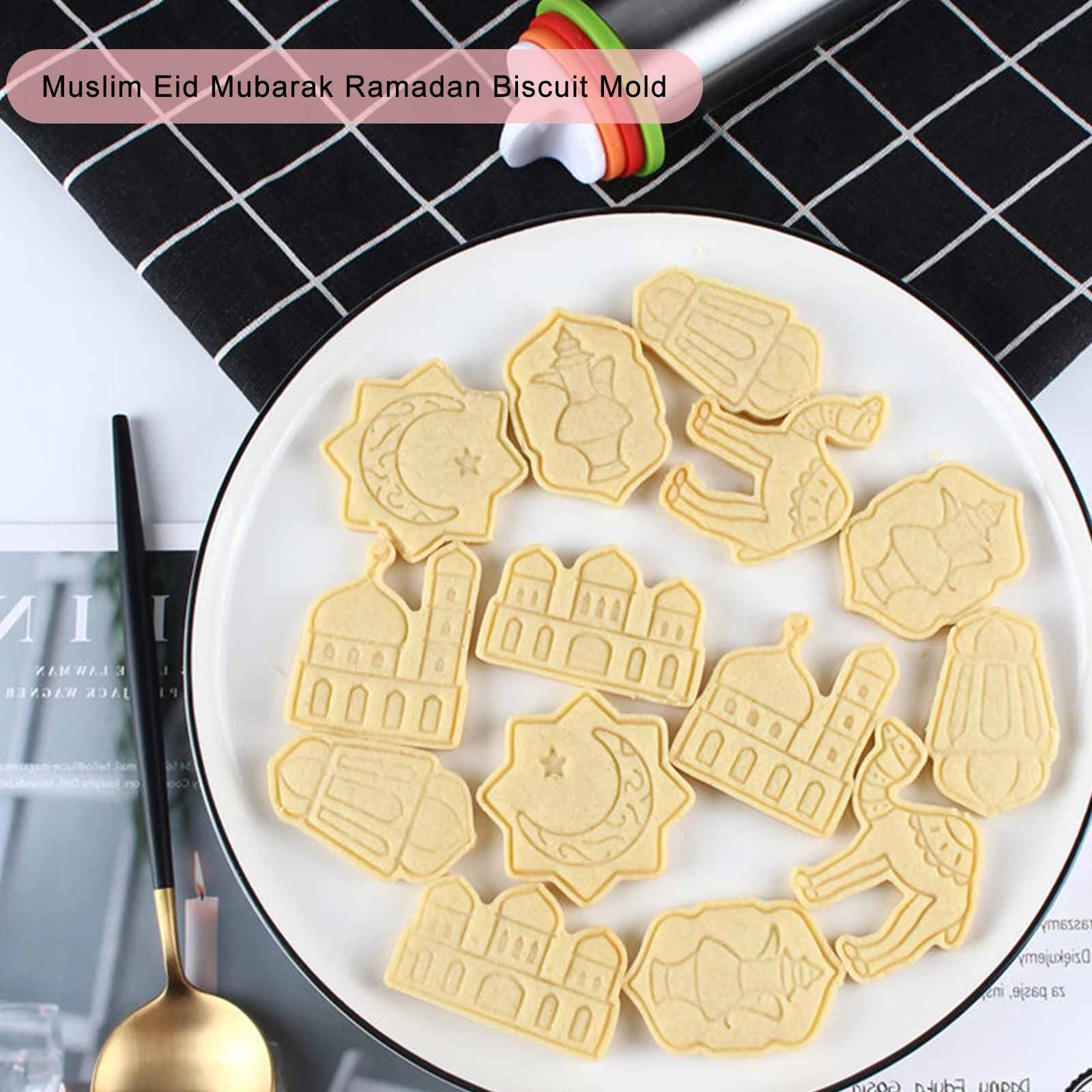 Новинка Лидер продаж 6 шт. светло-коричневый Луна Звезды печенья прессформы для