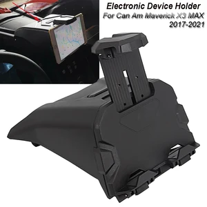 2017 2021 for can am maverick x3 models black electronic device holder with integrated storage free global shipping
