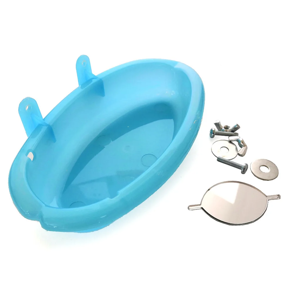 

1Pc Parrot Bathtub With Mirror Pet Cage Accessories Bird Mirror Bath Shower Box Bird Cage Pet Small Bird Parrot Cage Bird Toys