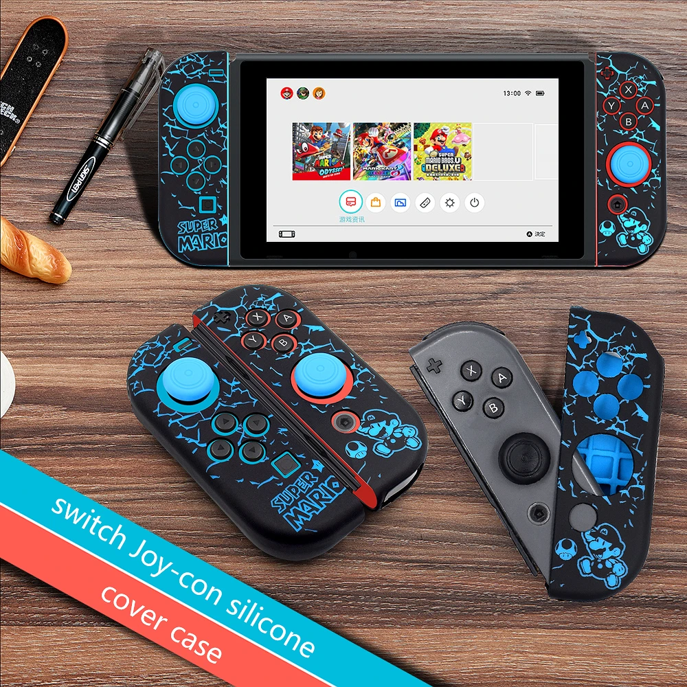 Чехол для Nintendo Switch Joycon силиконовый чехол с колпачками аналоговых стиков|Чехлы| |