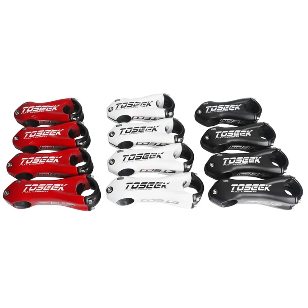 

TOSEEK Bike Stem Bike Carbon Fiber Stem Bicycle Riser Stem 10 Degrees 80/90/100/110mm Road Bike Mountain Bicycle Parts