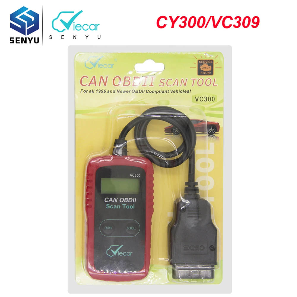 Viecar VC309 VC300 ELM 327 V1.5 OBD 2 Автомобильный диагностический инструмент OBD2 сканер Automotivo odb2 ELM327 V1.5 CY300 считыватель кодов