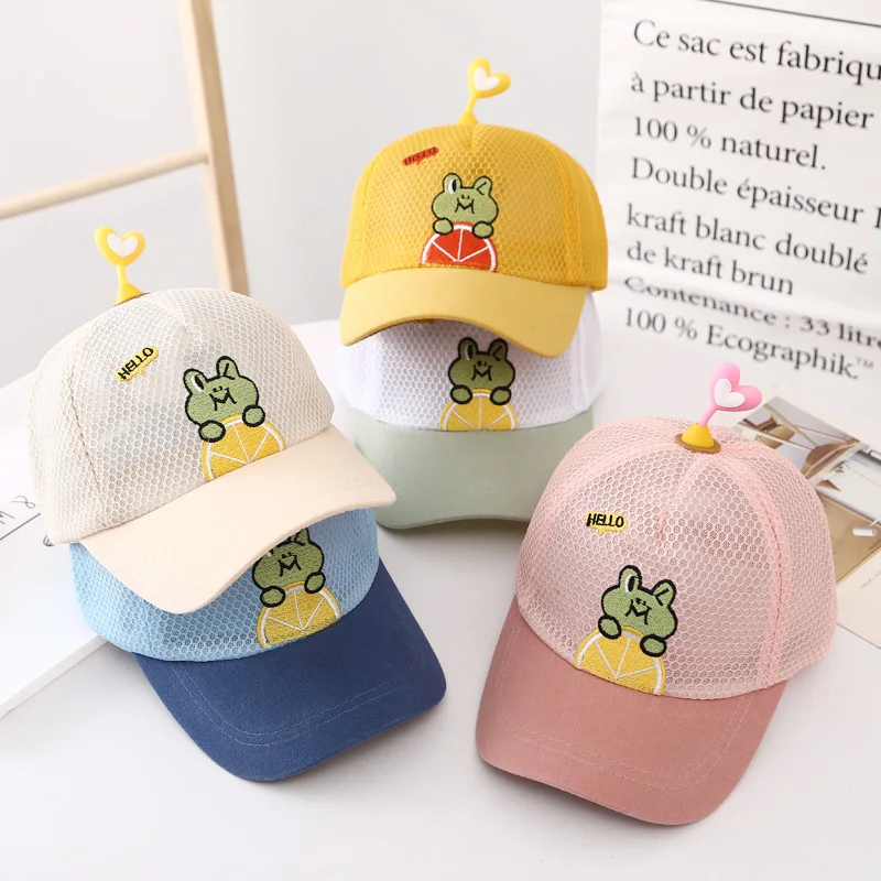 Бейсболки Foux для детей детская летняя сетчатая дышащая мультяшная лягушка с