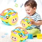 Резиновая погремушка-погремушка с изображением пчелы из мультфильма, с музыкой, детские развивающие игрушки для детей, инструменты для дошкольников, подарки