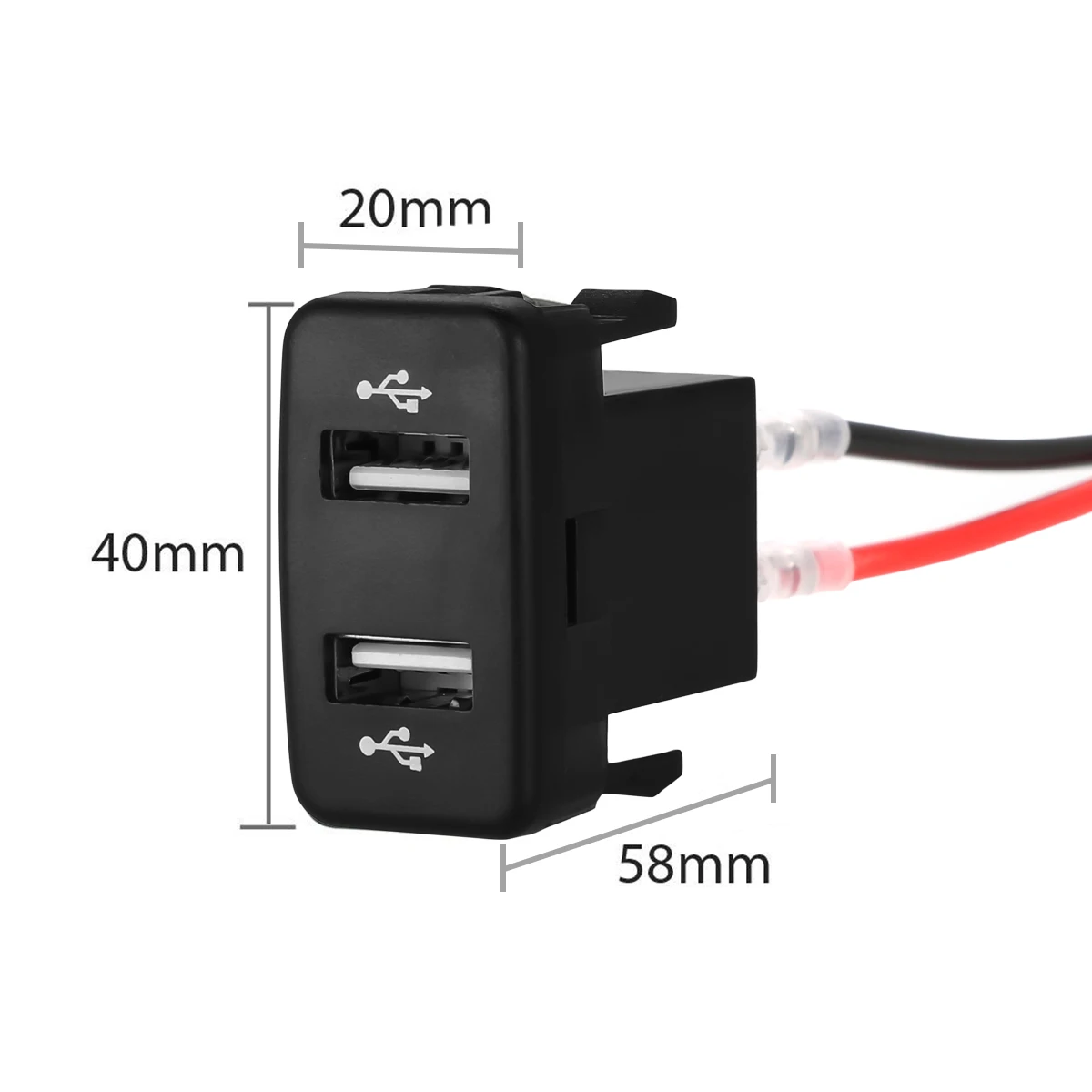 Автомобильное зарядное устройство с двумя usb-портами 12-24 В 5 4 2 А голубое