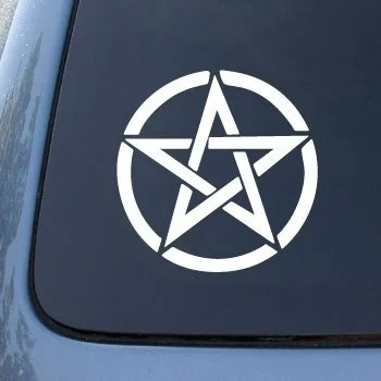 

Пентаграмма-виккан языческий оккультный Сатан-блокнот, Виниловая наклейка 15 см