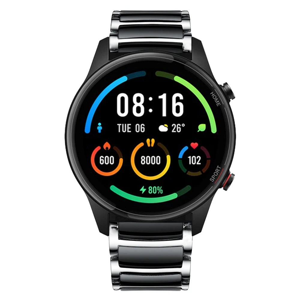 UEBN Stainless steel & ceramic strap for Xiaomi Mi Watch color strap for Mi Watch sports edition Bracelet Watchbands