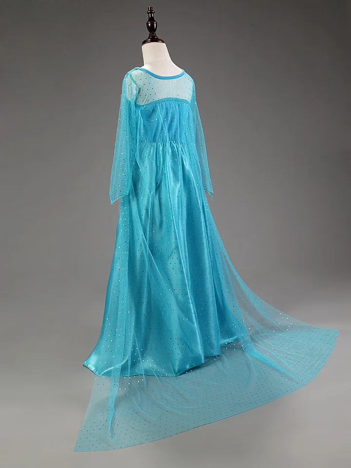 Новое платье Эльзы для девочек костюм детей модные вечерние платья Анны ролевых