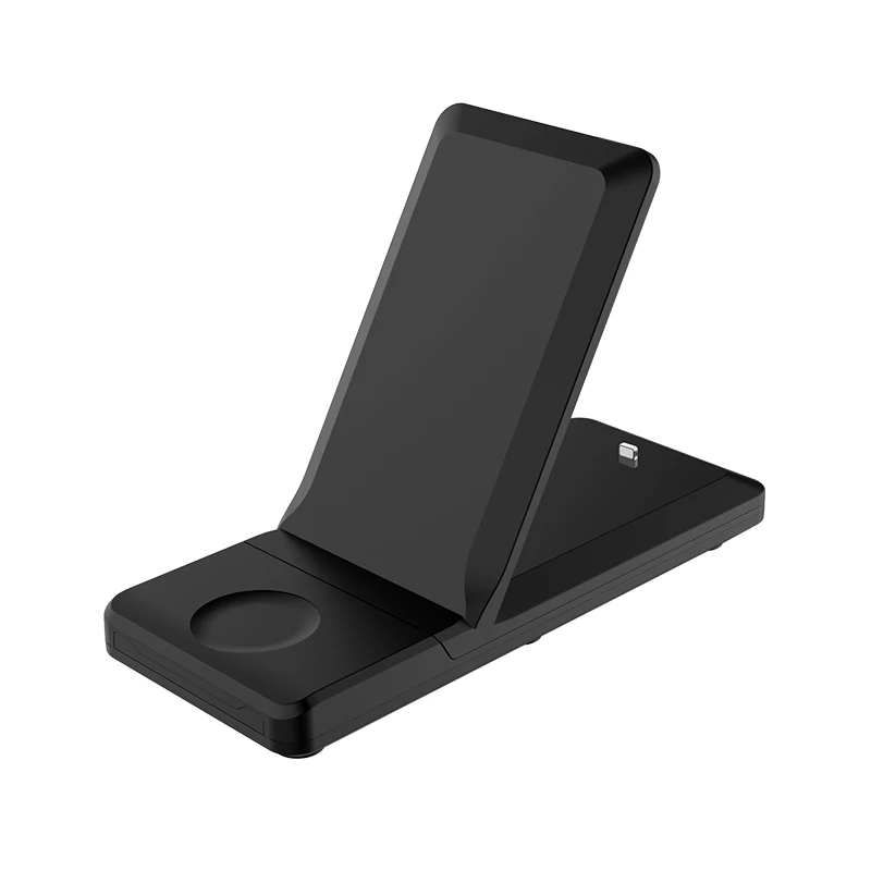 Base de carga inal&aacute;mbrica 3 en 1, 15W, para iPhone 13, 12, 11 Pro Max, Airpods, iWatch, Samsung S21, S20, soporte de cargador r&aacute;pido ultramagn&eacute;tico-5