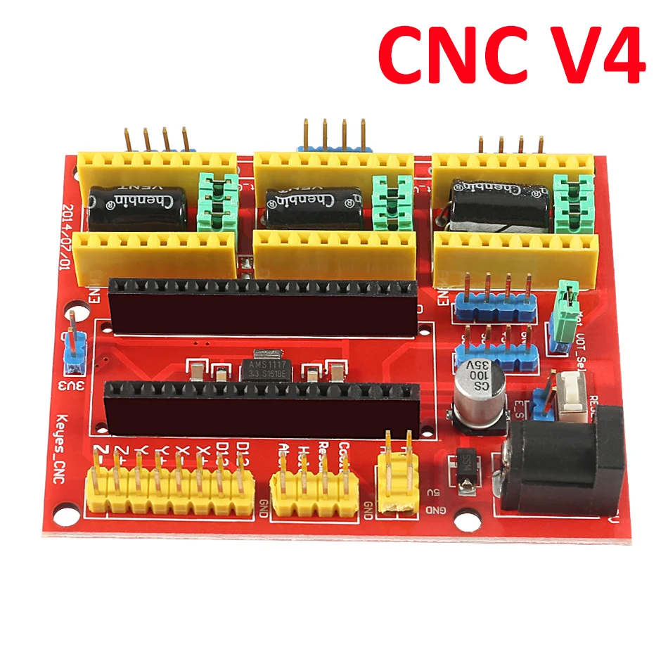 ЧПУ щит V4 V3 гравер 3D принтер расширения плата A4988 Драйвер для Arduino Щит V3|Детали и