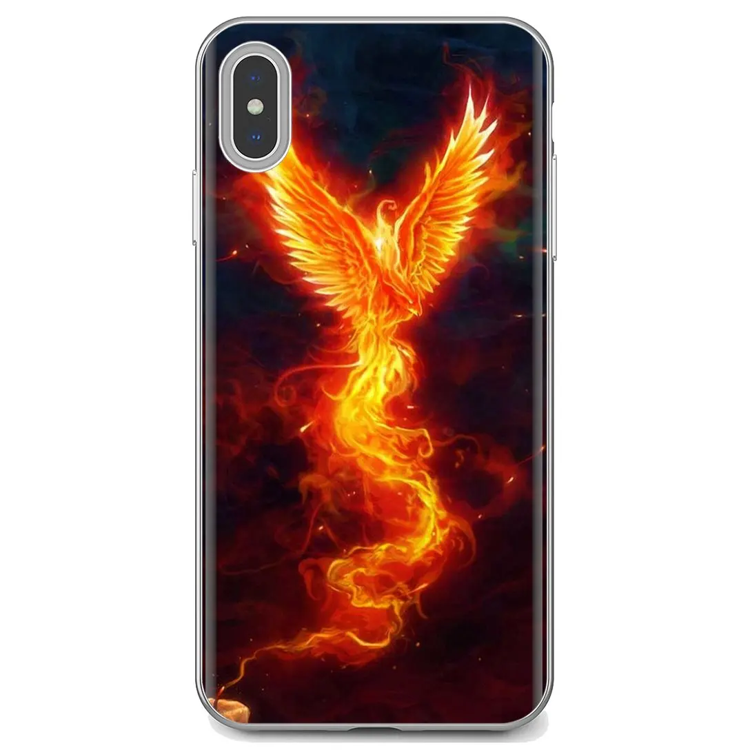 Купить силиконовый чехол для телефона The rising Fire Phoenix bird iPhone 10 11 12 13 Mini Pro 4S SE 5C 6 6S 7 8 X